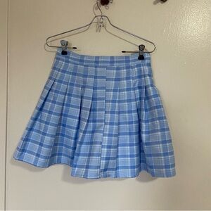 Blue Plaid Women's Skirt